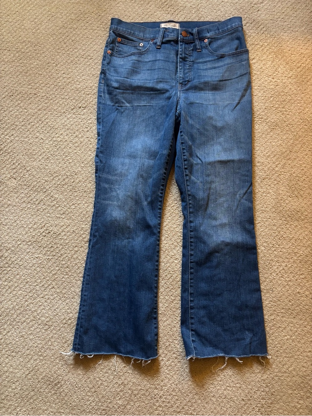 Madewell Cali Demi Boot Size 30 Raw Hem with back reverse seaming